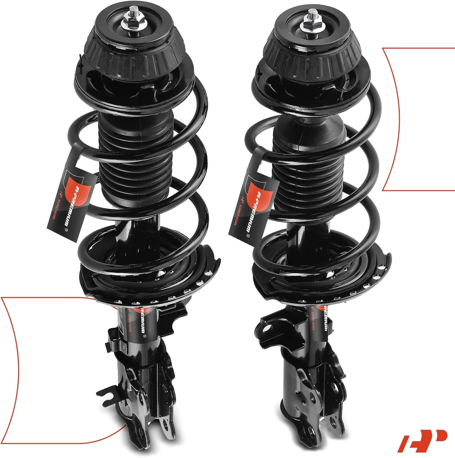 A-Premium Front Complete Struts Compatible with Hyundai Accent 2012 2013 2014 2015 2016 2017-2x Replacement Suspension Shock Absorber with Coil Spring Assembly