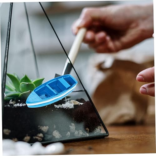 Miniatura 6 de IMIKEYA Casa de muñecas en miniatura barco 6 unids playa micro paisaje resina niño lindo almohada mar pesca barco