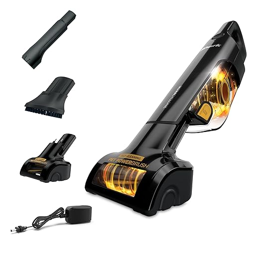 Shark UltraCyclone Pet Pro Plus Cordless Hand Vacuum, Powerful Suction, Handheld Vacuum for Car & Home, Pet Power Brush, Crevice Tool, Scrubbing Brush, XL Dust Cup, Black, CH951