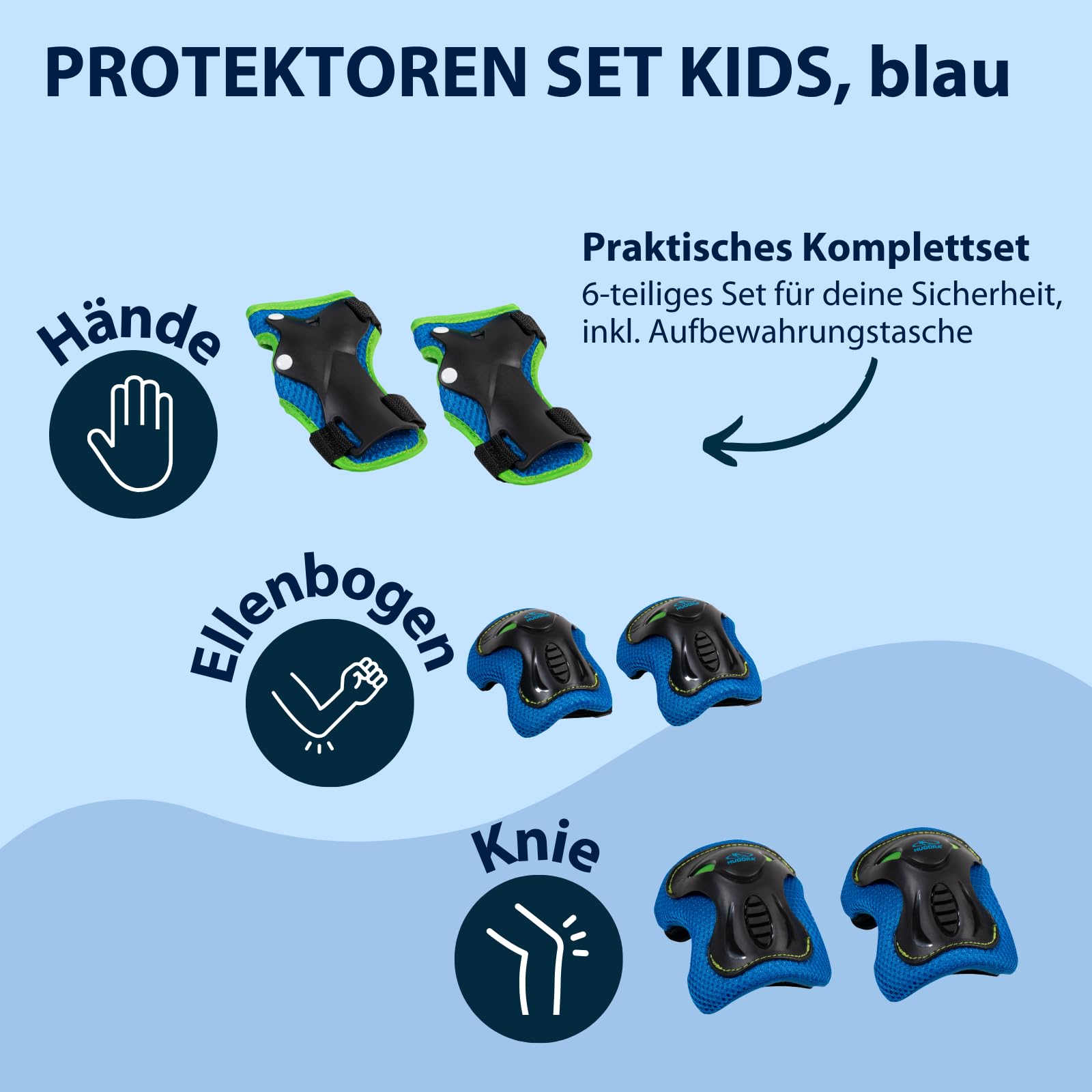 HUDORA Biomechaniczny zestaw ochraniaczy Pro, M