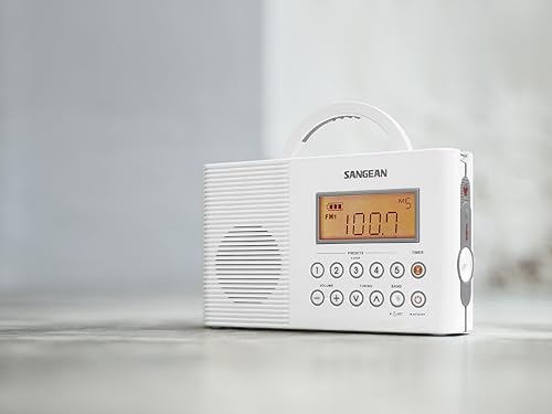 Miniatura 6 de Sangean H201 Radio de ducha AM/FM impermeable, radio de alerta meteorológica, color blanco