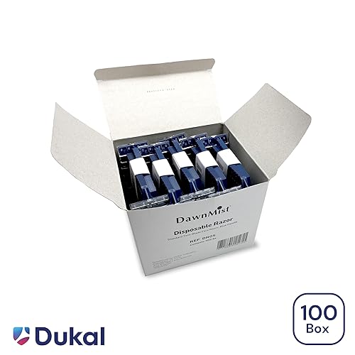 Miniatura 2 de Dukal DR05 Dawn Mist - Maquinilla de afeitar desechable estándar, doble hoja, mango azul, paquete de 2000
