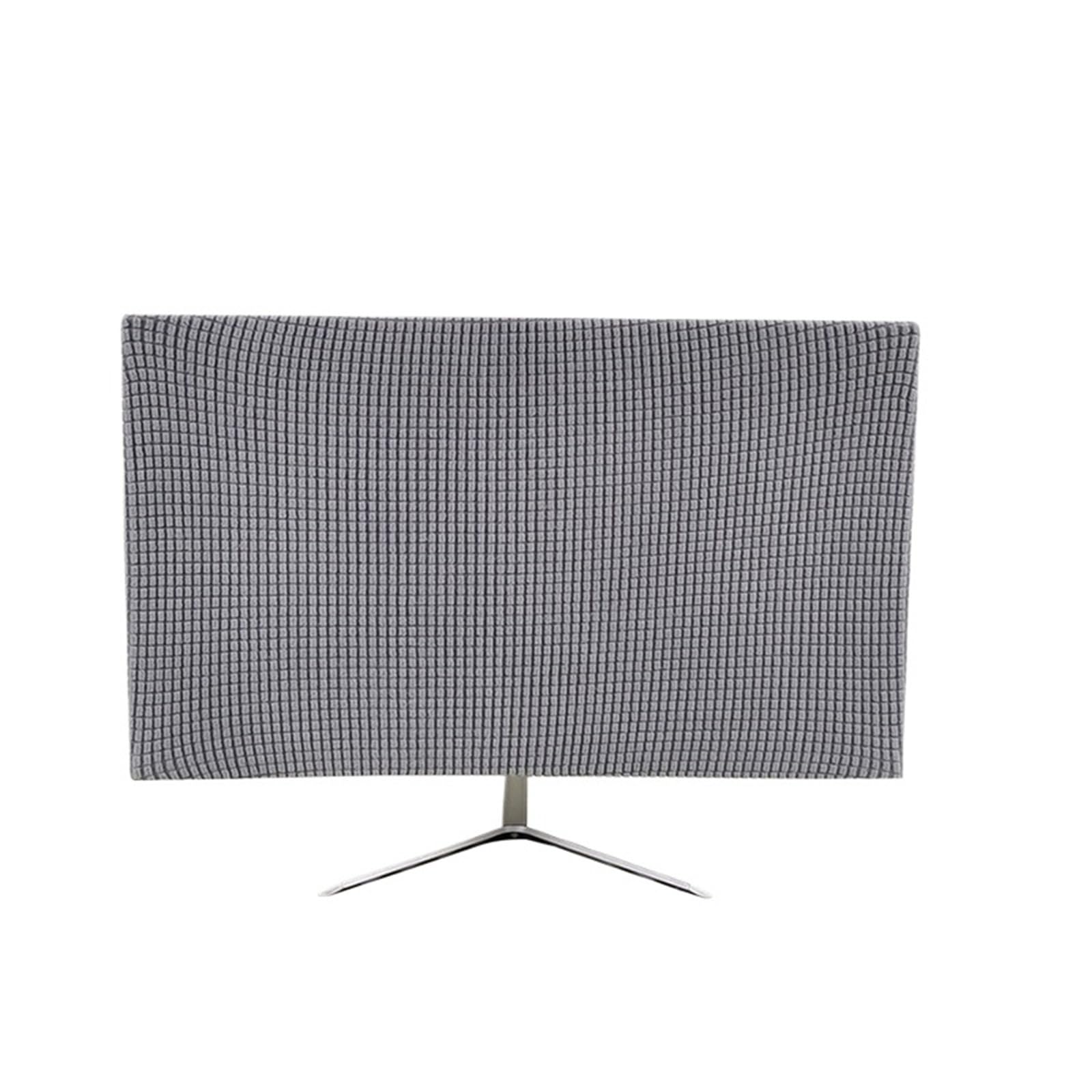 Wwyyzayc Color-01 27Inch Screen Cover Soft Polar Fleece Cloth Protector Elastic Office Home Pc Desktop Computer Monitor Tv Dustproof Case(Color-01)