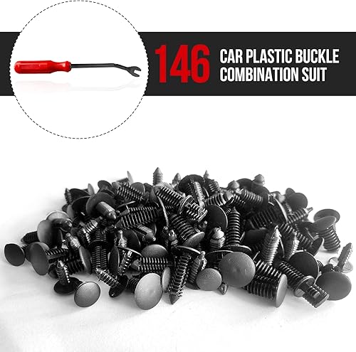 Miniatura 3 de 146 clips de nailon para carrocería de automóvil, clip de retención de parachoques, guardabarros, remache ciego y clips de moldeo basculantes, con