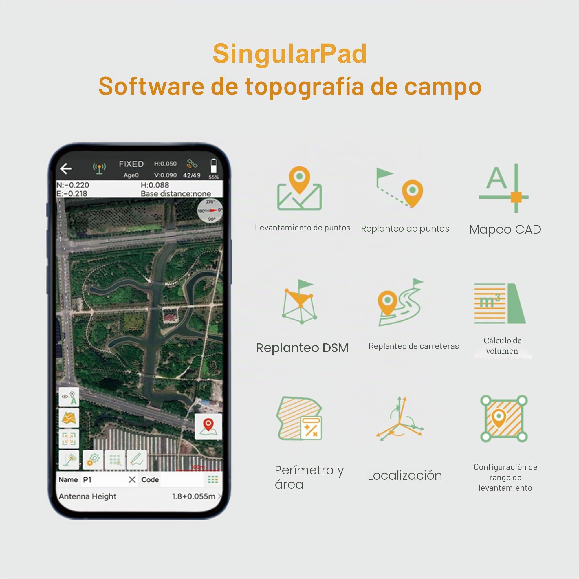 E1 GNSS GPS RTK estación base equipo de topografía terrestre estación total receptor GNSS alta precisión inspección estática, coodinates Collection, topografía de puntos