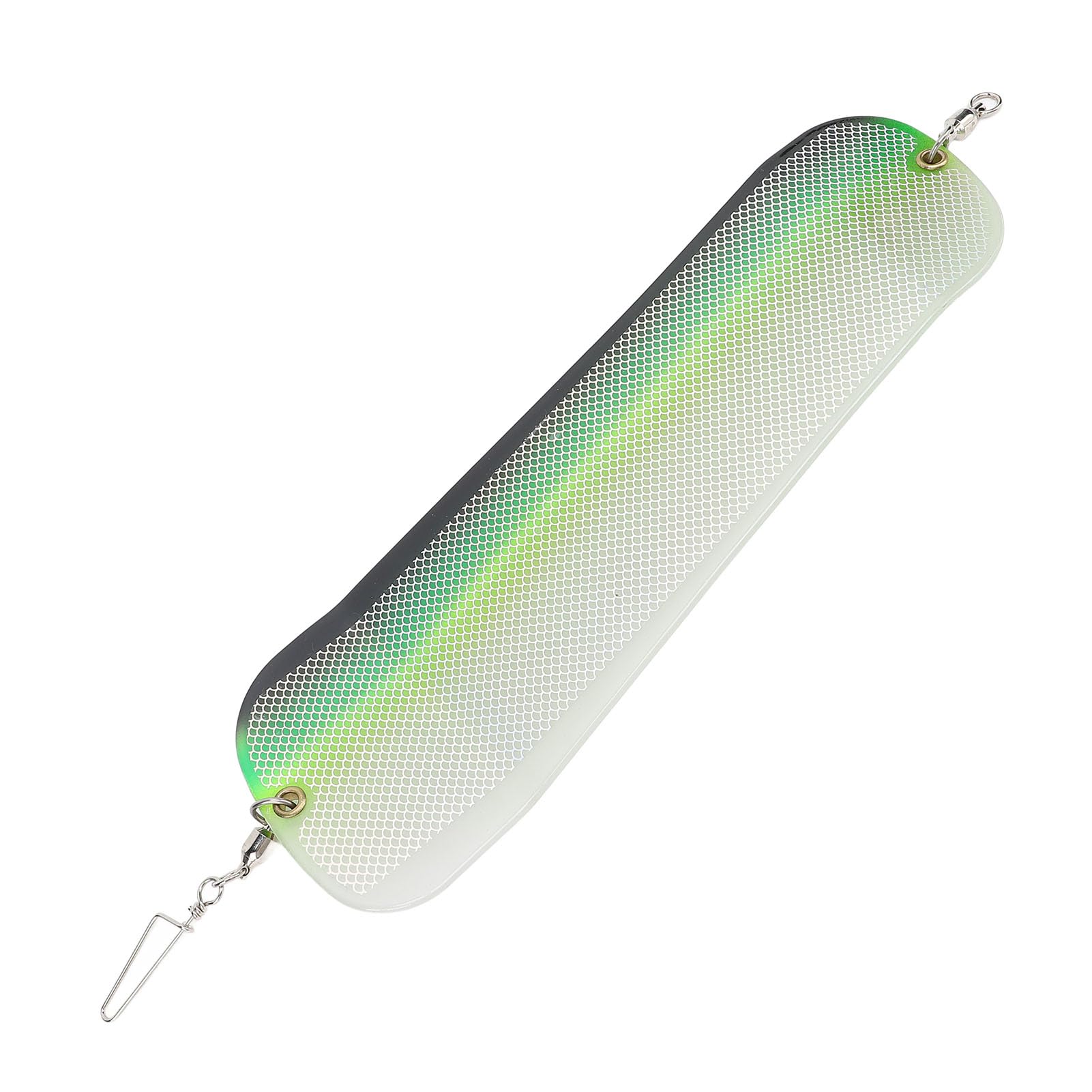 HUSHUI Fishing Flasher Luminous ABS Diving Board Trolling Flasher for Sea Fishing Accessories 28cm (Luminous Green Black Edge)