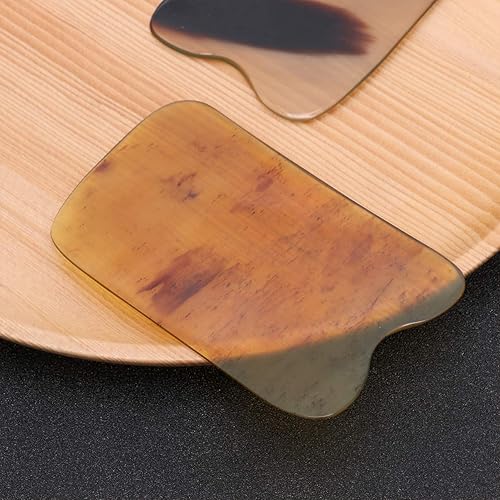 Miniatura 4 de Placa cuadrada de cuerno de buey, tablero de masaje para acupuntura de spa, color aleatorio, 2 unidades