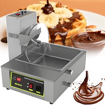 Automatic Chocolate Wheel Mixer with Melting Tank - 2025 Chocolate Tempering Machine with Precise Temp & RPM Control for Professional Dipping, Molding & Coating 8KG