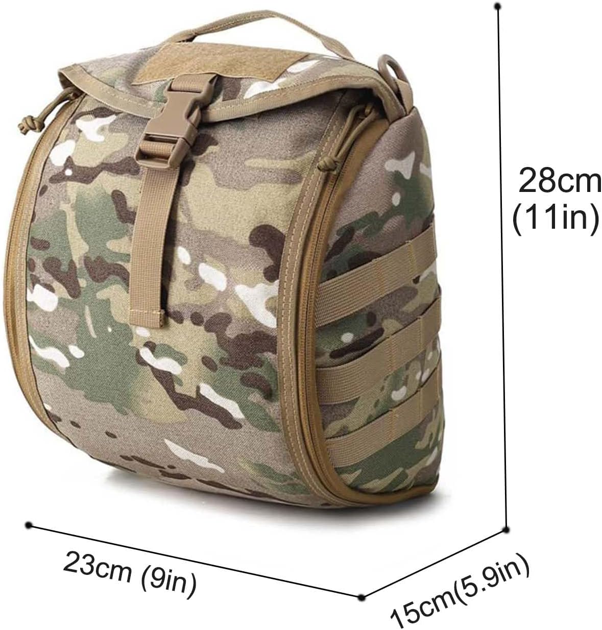 Tactical Helmet Bag,Airsoft MOLLE Clamshell Helmet Storage Pack Carrying Bag Case