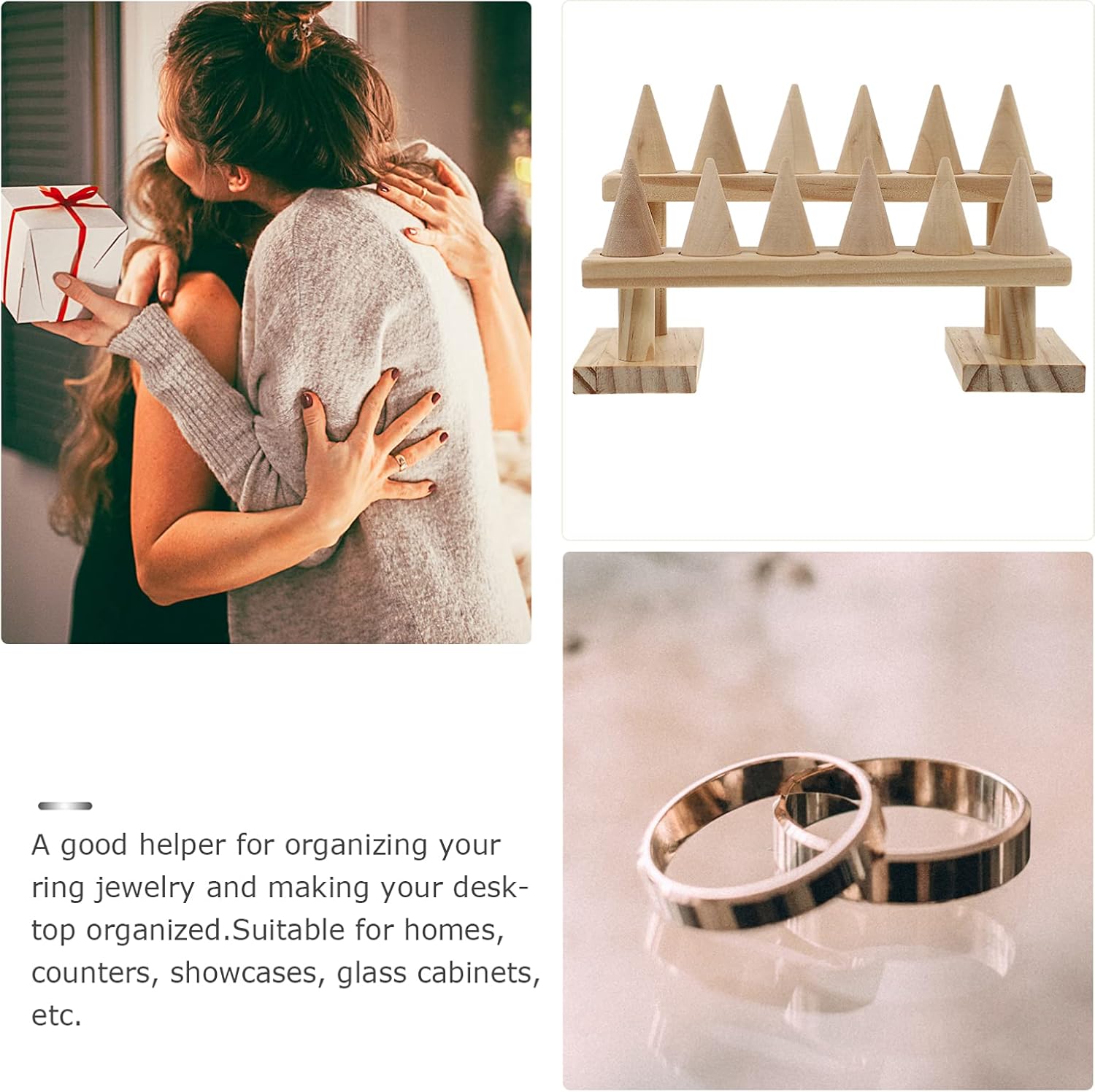 EXCEART 1pc Display Stand Organizer Showcase for Jewelry for Decorative Tabletop Storage for Home and Retail Use