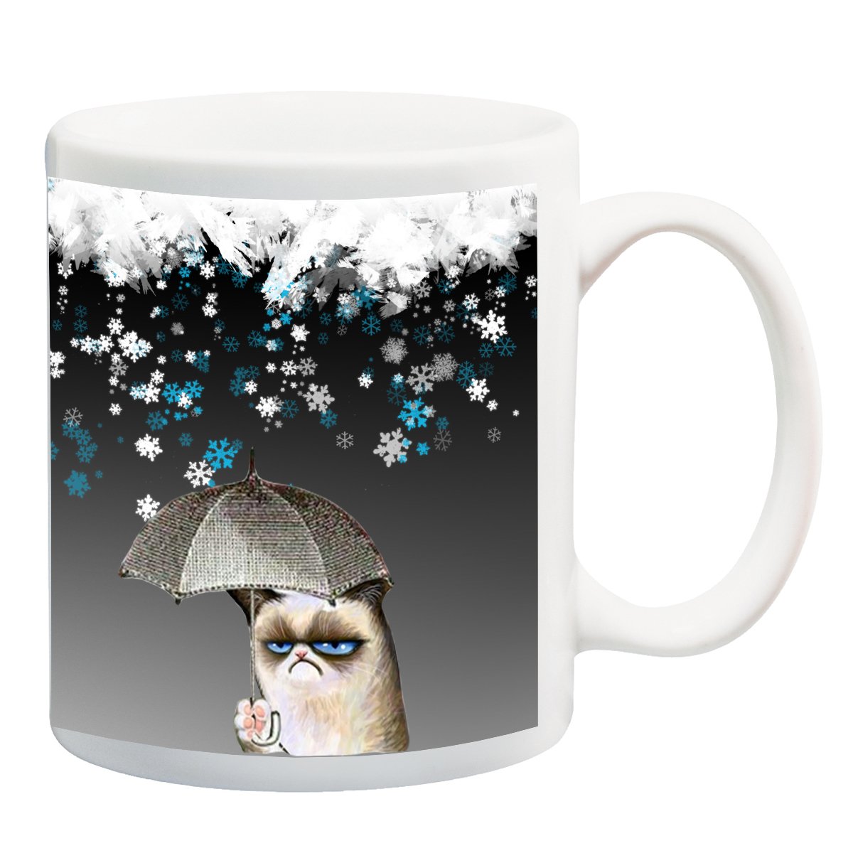 Merry Fucking Christmas - Rude Funny Xmas Coffee Mug with a Grumpy Cat - Serendipity Vita Range - Each Mug Comes In An Individual Giftbox
