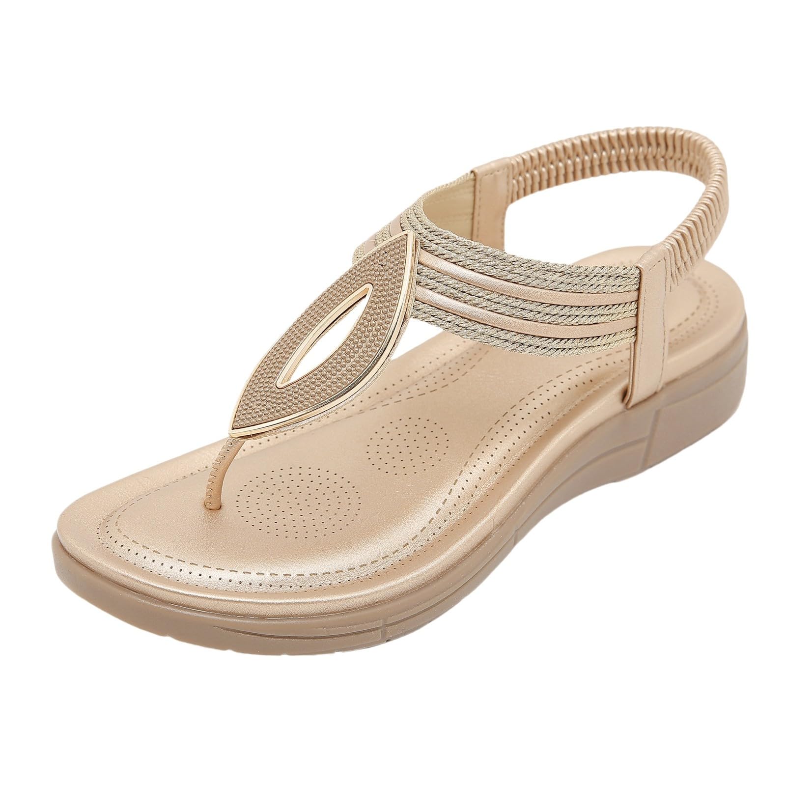 Sandali Donna Estive Zeppa Scarpe Tacchi Bassi Sandali da donna nuovi estivi comodi alla retrò stile etnico leggero da spiaggia per le vacanze con tacco Slingback Eleganti Cerimonia