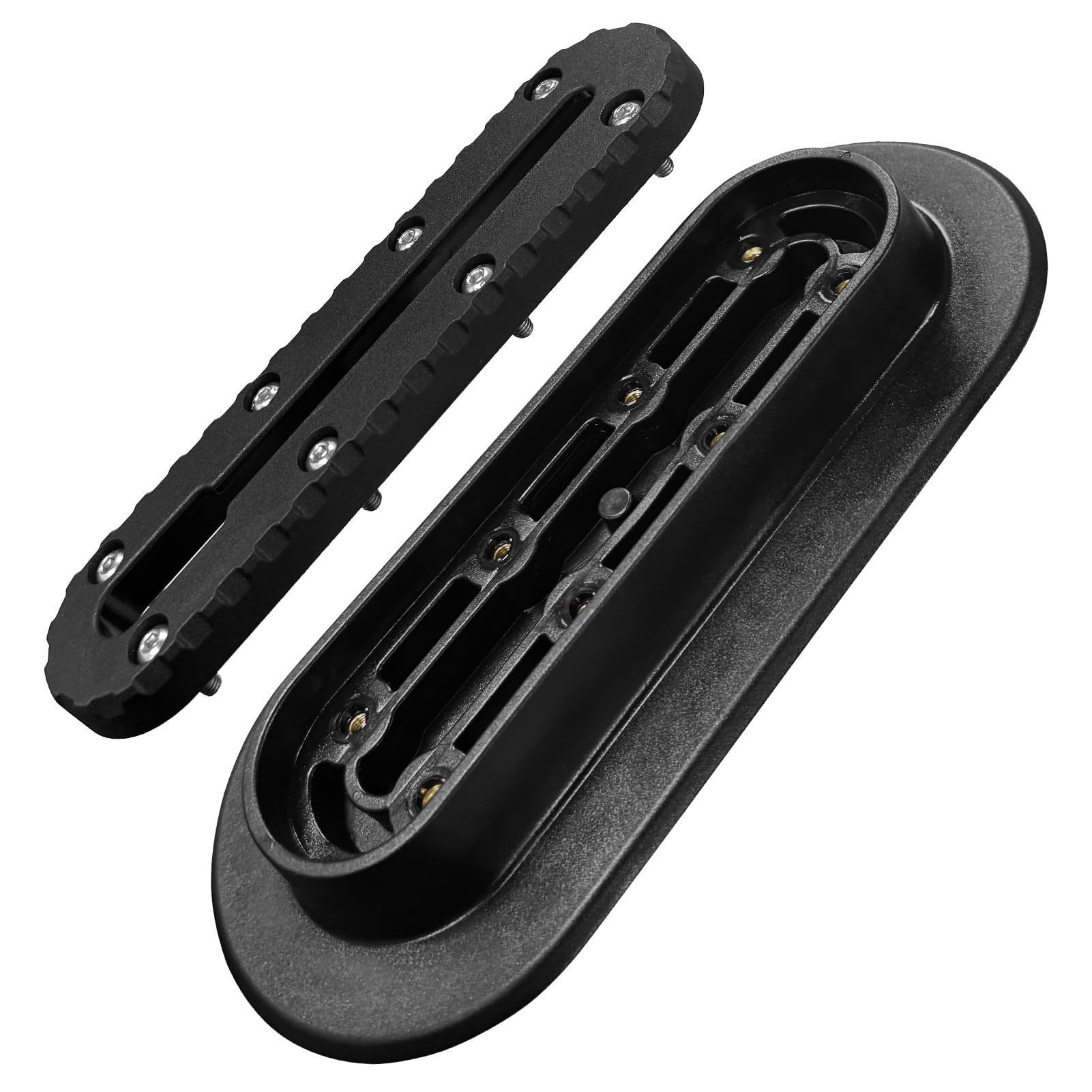 Zestaw do Montażu Akcesoriów Kajakowych o Dużej Kompatybilności z Uchwytem na Telefon, Uchwytem na Aparat, Kubek, Silnika dla Entuzjastów Kajakarstwa Czarny Nylon 24x10,5x2 Cm Zestaw 4 Sztuk