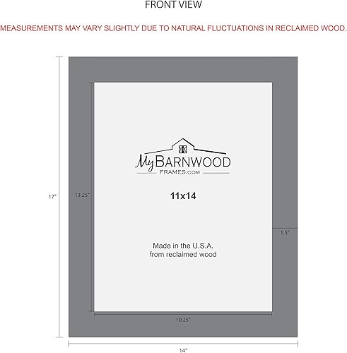 Miniatura 7 de MyBarnWoodFrames Homestead - Marco de fotos de madera de granero recuperada de 11 x 14 pulgadas (ancho del marco de 1.5 pulgadas)