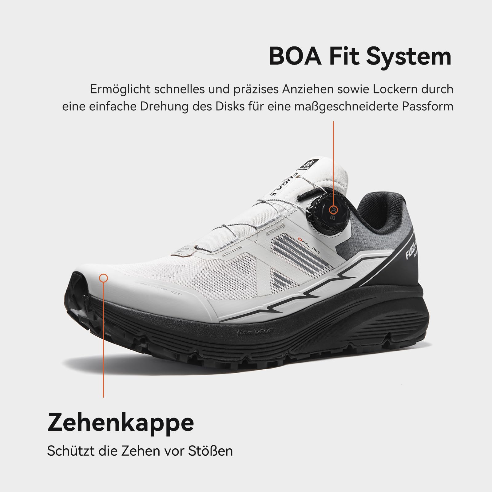 KAILAS Fuga EX BOA Zapatos de correr para hombre, ligeros, antideslizantes, transpirables, para correr, senderismo,