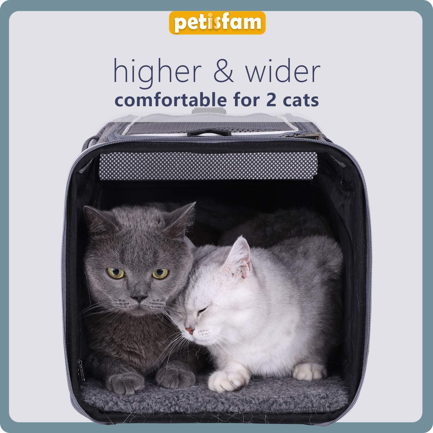 petisfam Soft Pet Travel Carrier Bag for Cats and Dogs up to 25 lbs Easy Load and Make Vet Visit