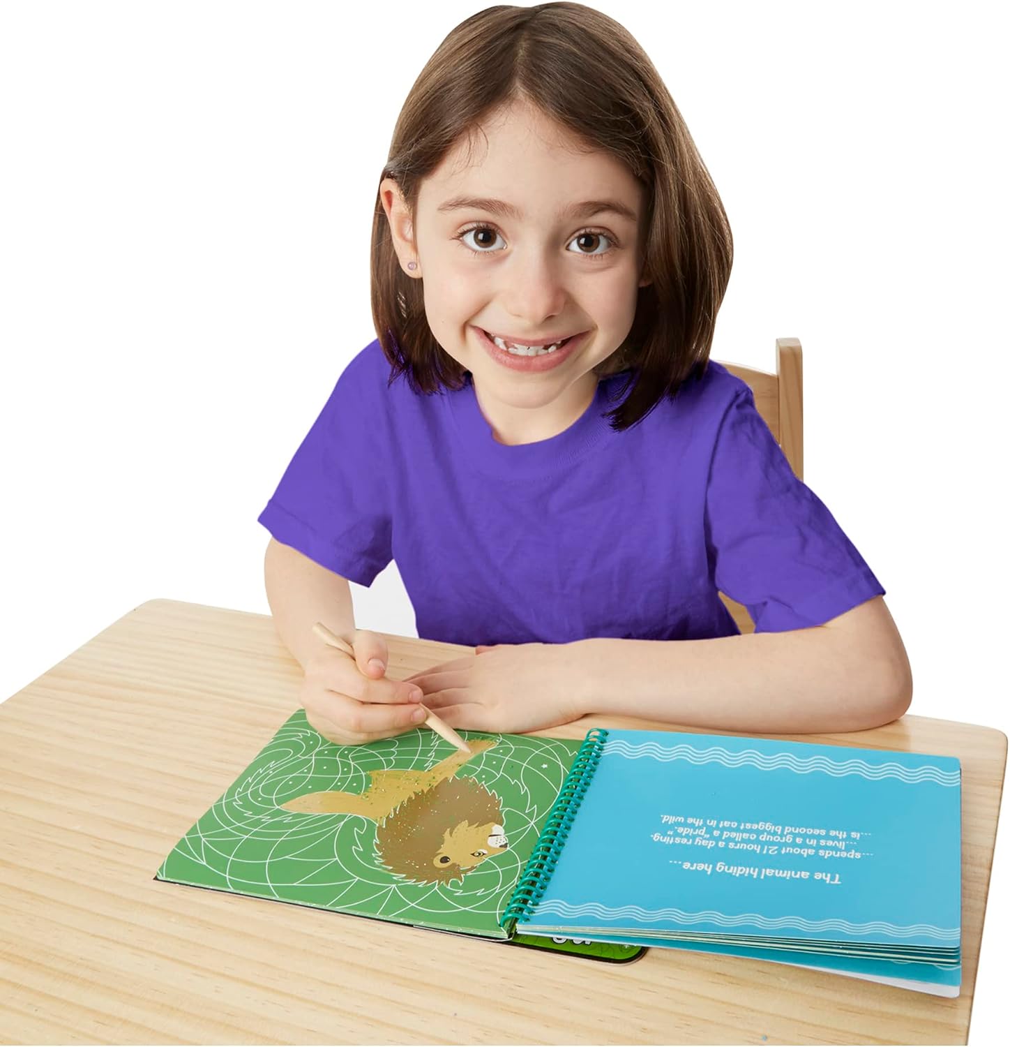 Melissa & Doug On the Go Scratch Art Activity Books Set - Fairy Tales, Favorite Things, Safari Animals