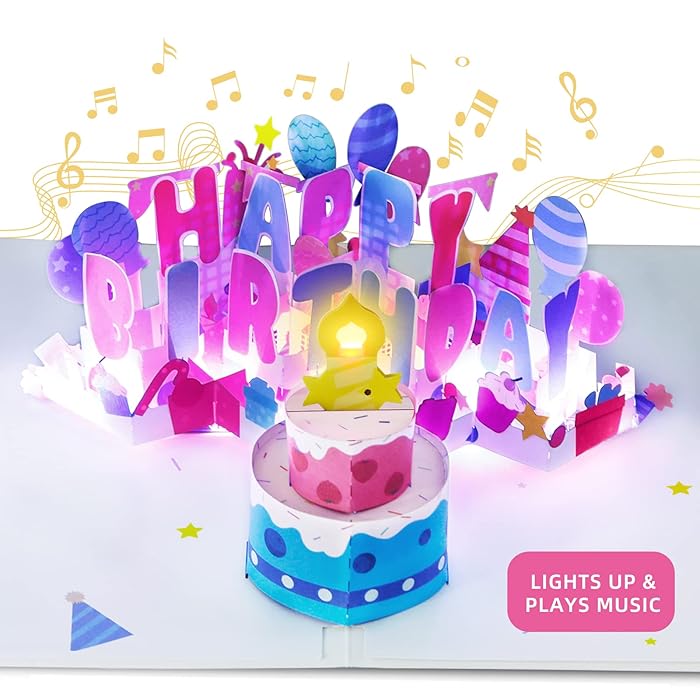Buy Birthday Card, Musical Birthday Cards with Light and Music