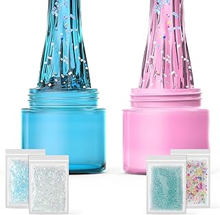 Slime Kit for Girls, 2 Pack Fluffy Clear Amazing Crystal Putty to Make Butter Slime, Glossy Crunchy Slimes Party Favors for Kids 8-12, Toys for Girls Boys