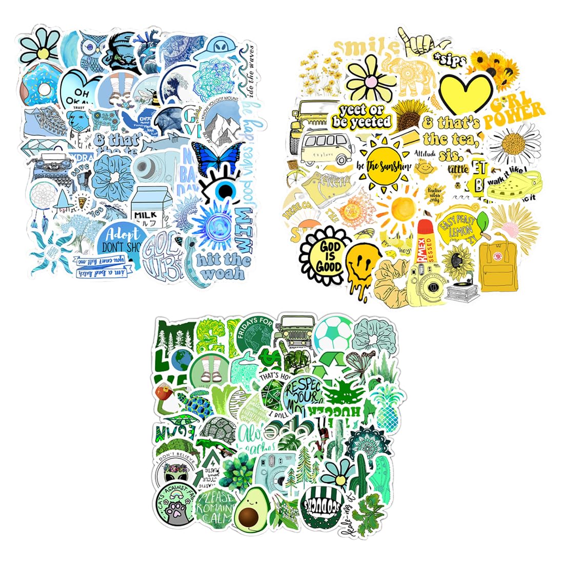 60 Pezzi Stickers Aesthetic, Vinile Adesivi Vintage per Scrapbook, Laptop, Bottiglia D'acqua (A