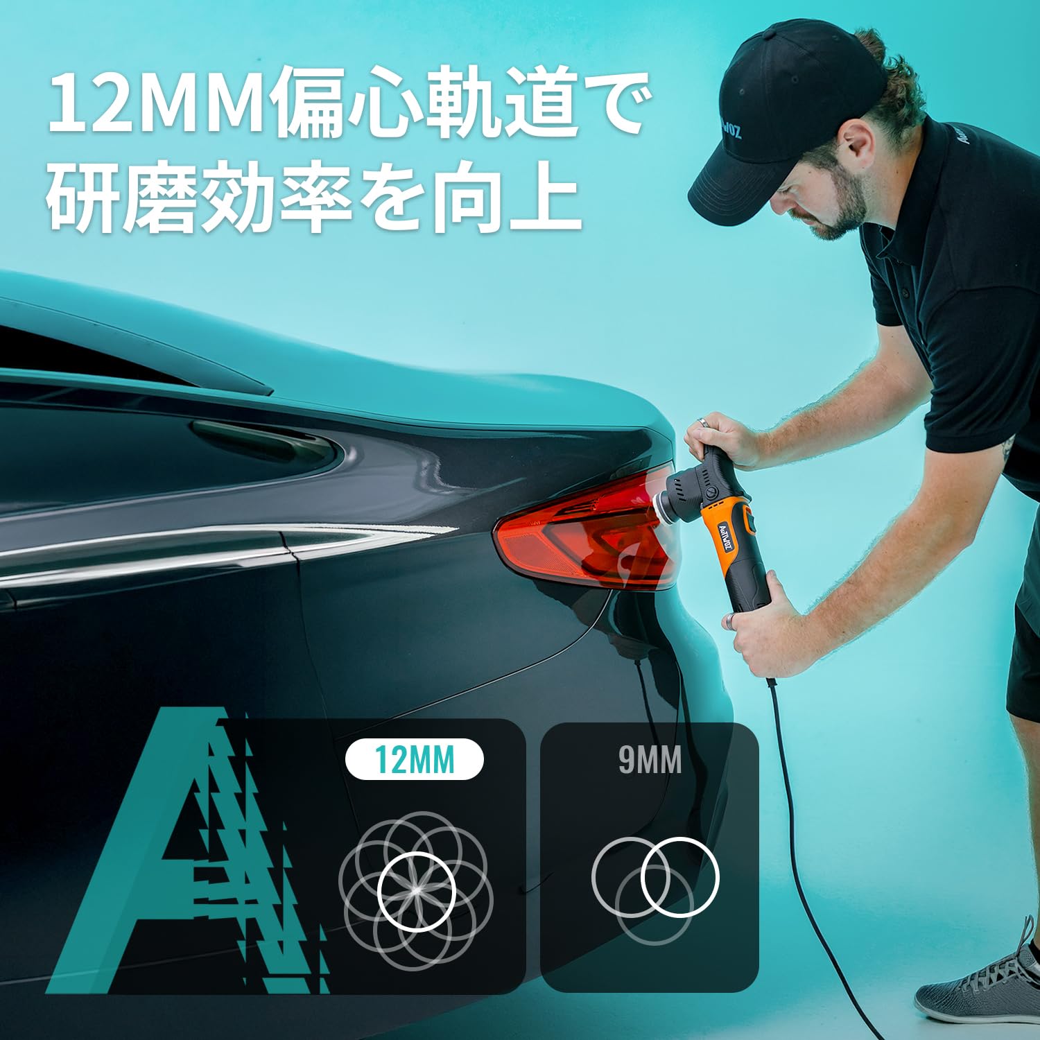 Amazon | Autiwoz W02 ミニポリッシャー 車 50/75mm交換式ヘッド