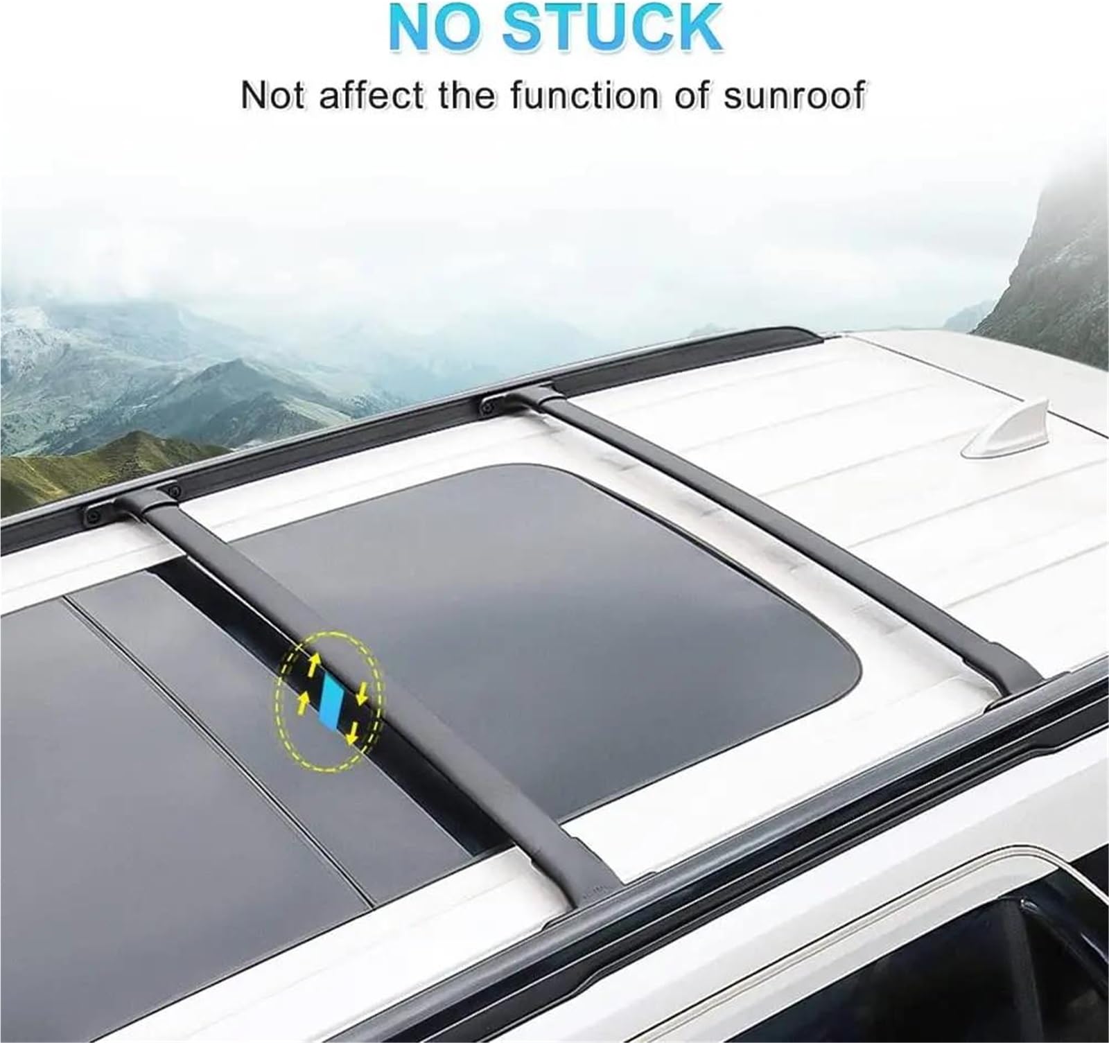 Genérico Portaequipajes Aluminio para Techo Coche para Ford para Explorer 2016 2017 2018 2019 Piezas Barras Transversales