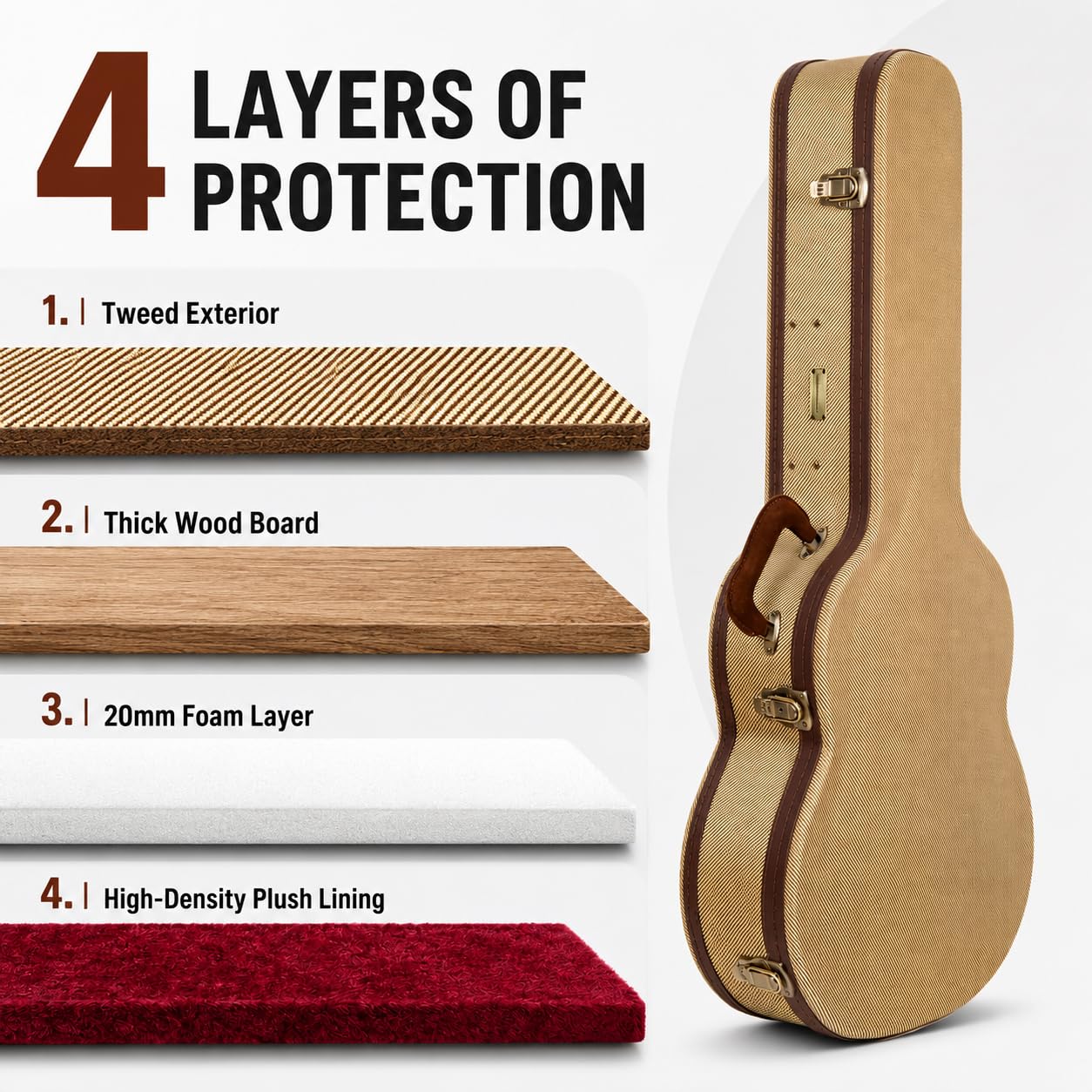 Crossrock Master Series - Custodia per chitarra acustica