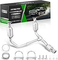 Vista 10 de Kit de convertidor catalítico delantero de ajuste directo Chevy Silverado GMC Sierra 1500 1999 2000 2001 2002 2003 2004 2005 2006 Avalanche Suburban