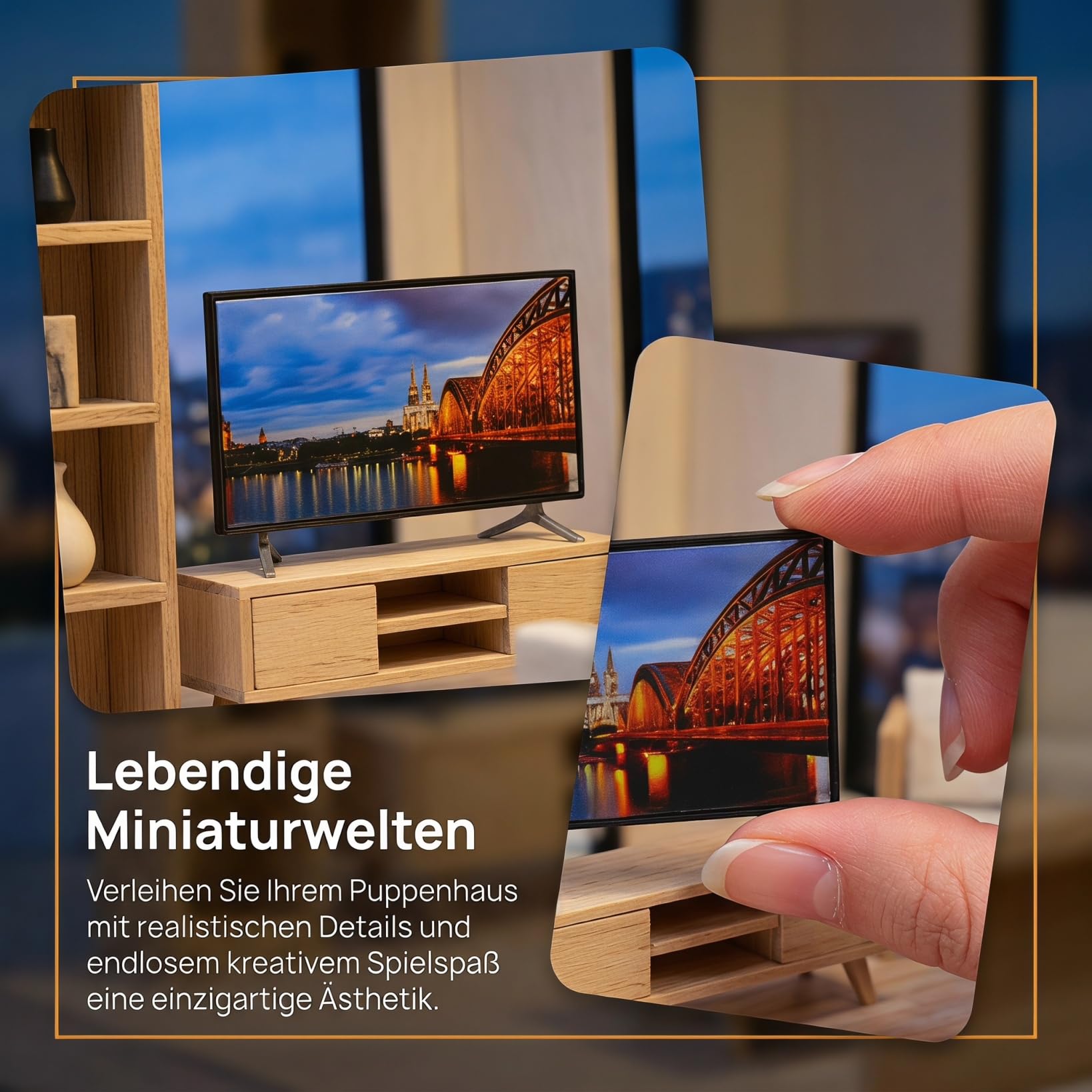 PRETYZOOM Télé Miniature 5,9 Cm – Accessoire Maison Poupée Écran LCD Réaliste