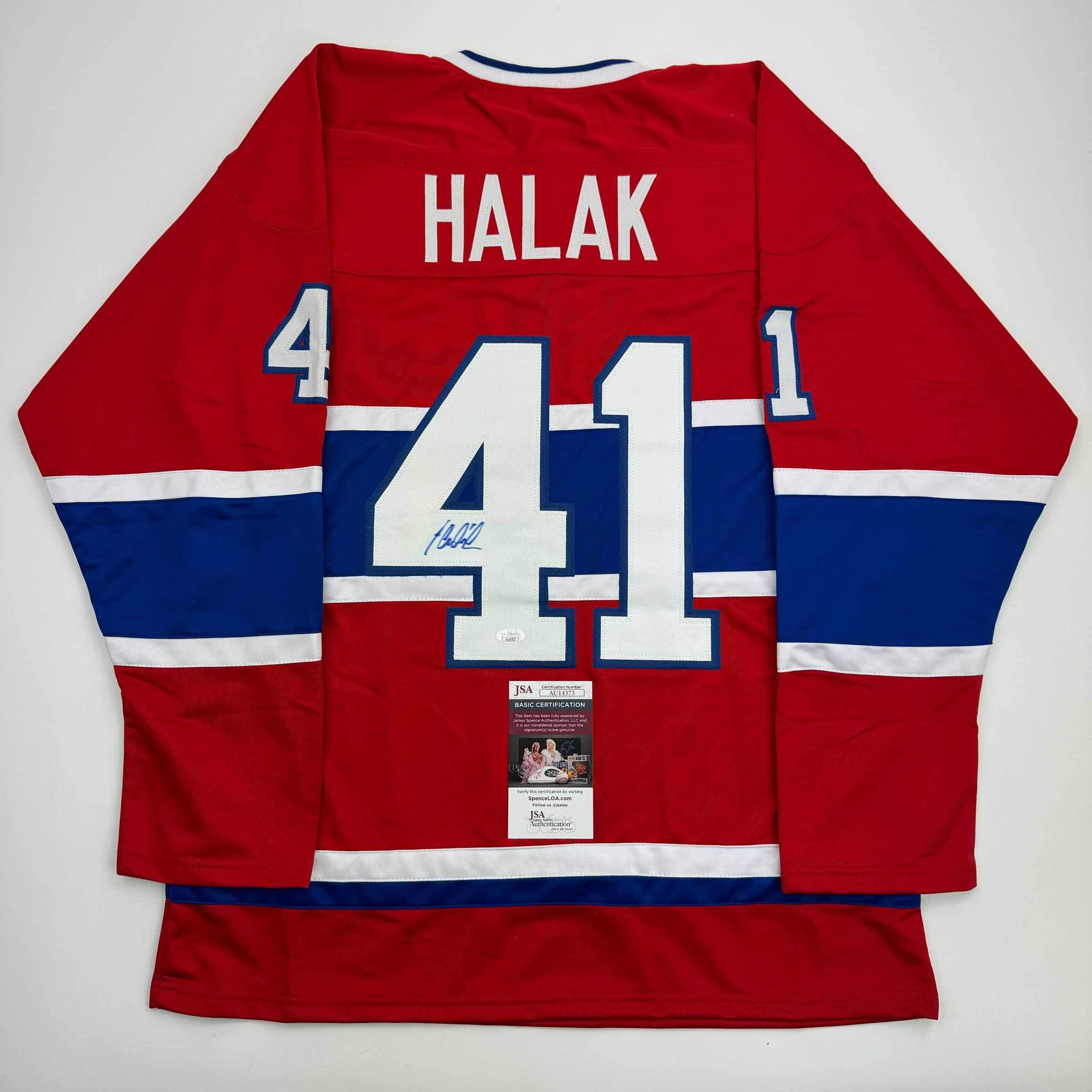 ATHLETA サッカー ジャージ 22 HOKUTO サイン入り Autographed/Signed Jaroslav Halak Montreal Red Hockey Jersey JSA
