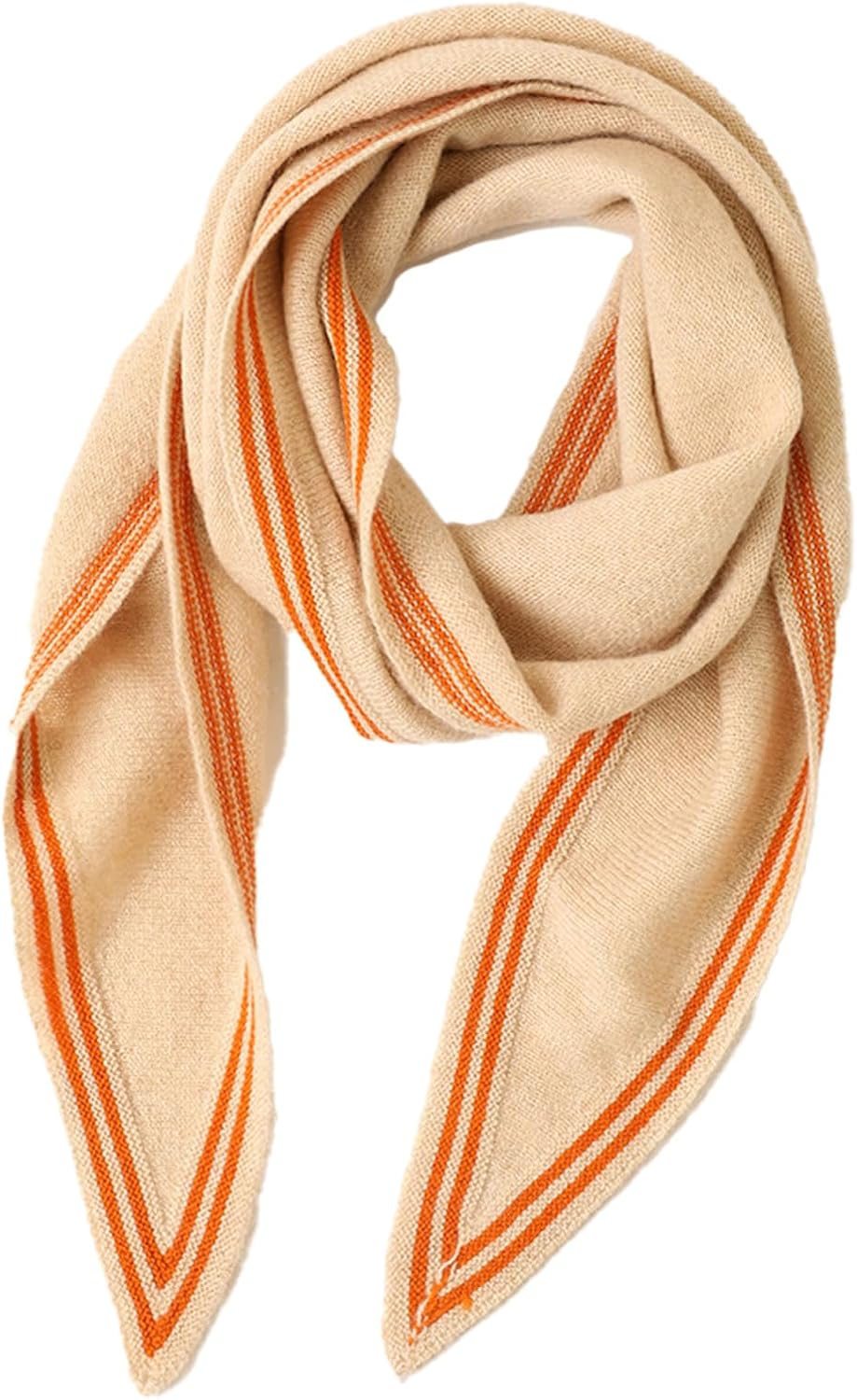 100% Cashmere Triangle Scarf, Neck Scarves Small Scarf for Women & Men, 49''x12'' Lightweight Warm Fashion Scarves