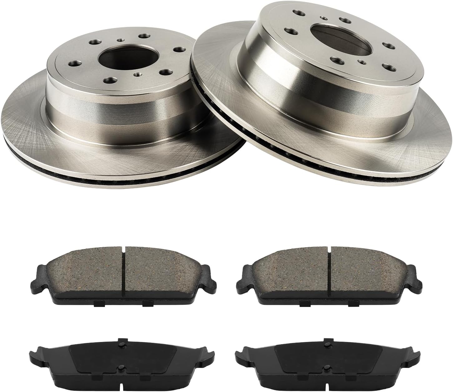 KAC Rear Brake Kit,OE Brake Rotors and Ceramic Brake Pads Fits for 2007-2013 Silverado 1500 2007-2014 Tahoe,2007-2014 Yukon 2007-2014 Escalade,OEM#55133+D1194 Brake Kit