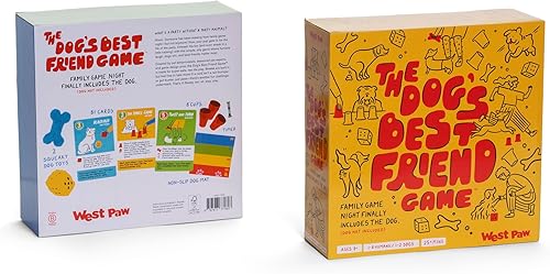 Miniatura 3 de WEST PAW Dog's Best Friend Game - Divertido juego familiar para niños y adultos - Tarjetas de consejos de tablero, desafío y entrenamiento de perros
