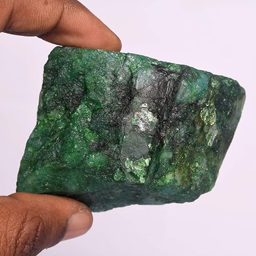 Miniatura 2 de Esmeralda verde rara cristal curativo 842.50 Ct natural crudo lapidario cabbing esmeralda áspera Schorl gema, Gema, Zambian - esmeralda verde