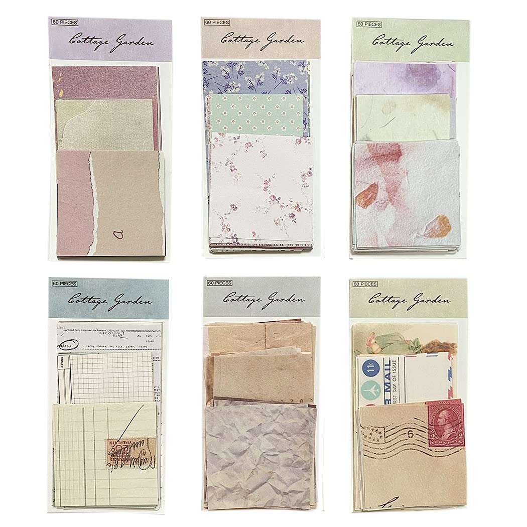 Aabellay 6 Styles Scrapbook Paper Junk Journal Page