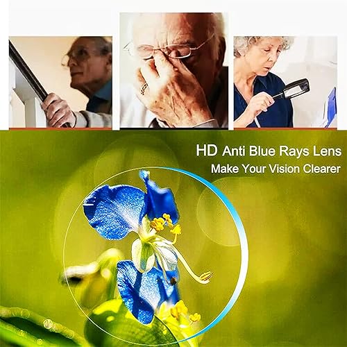 Miniatura 4 de Gafas presbípicas deportivas ultraligeras antiluz azul para hombre, gafas de lectura para hombre (2PCS-A,+1.5045-50 años)