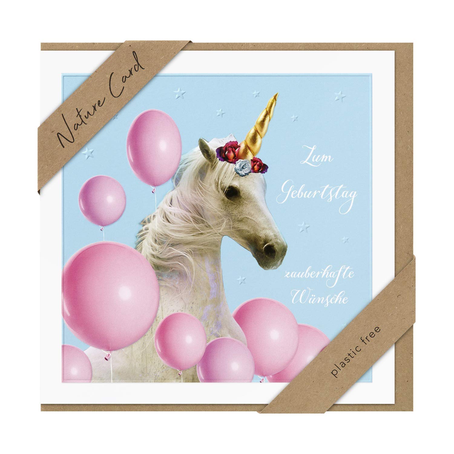bsb Birthday Card Birthday Greetings Birthday Wishes – Nature Card – Unicorn Horse – Envelope Kraft Paper