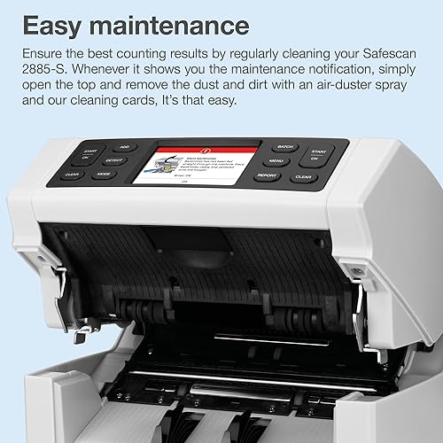 Miniatura 6 de Safescan Máquina contadora de dinero 2885-S con detección de falsificaciones, multimoneda, denominación mixta, calidad bancaria, cuenta y
