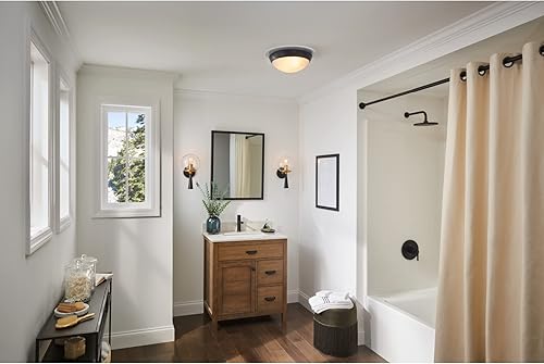 Miniatura 4 de Broan NuTone Roomside Series 80 CFM - Extractor decorativo tradicional para baños, ventilador de baño con luz, negro mate