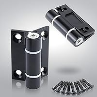 HEVSTIL 2-Pack Black Adjustable Torque Hinges 0-2.5NM Position Control for Furniture Equipment Instruments 65x55mm Zinc Alloy