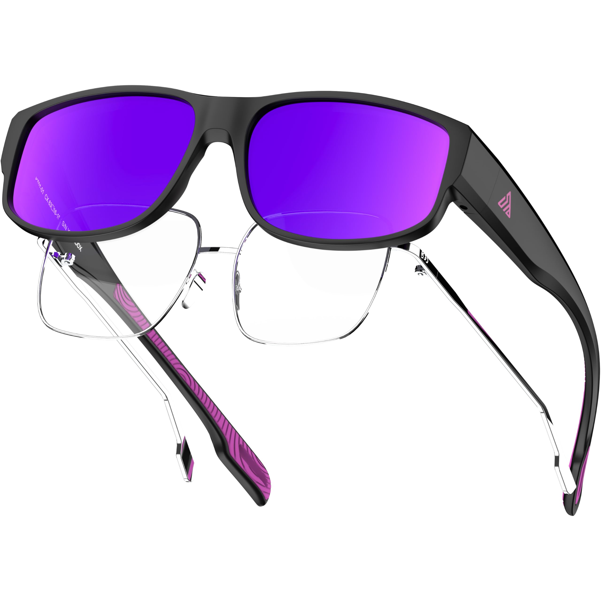 SIPLION Lunettes de soleil superposées hommes et femmes : Protection UV400 polarisée, lunettes de soleil avec clip pour lunettes de prescription