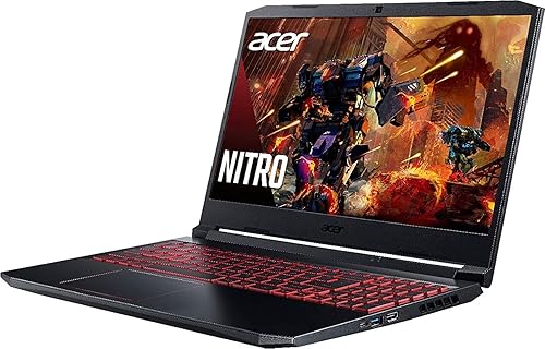 Vista 7 de acer - Portátil Nitro 5 de 15,6" - Memoria Intel Core i5-10300H de 8 GB - NVIDIA GeForce GTX 1650-256GB SSD - Negro obsidiana