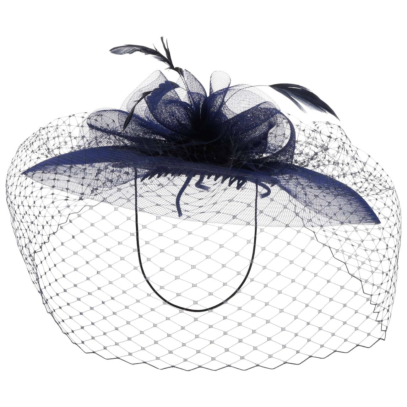LIERYS Vilisca Fascinator Cappello da Cerimonia con Fiocco e Piume Prodotto in Italia Donna Primavera Estate