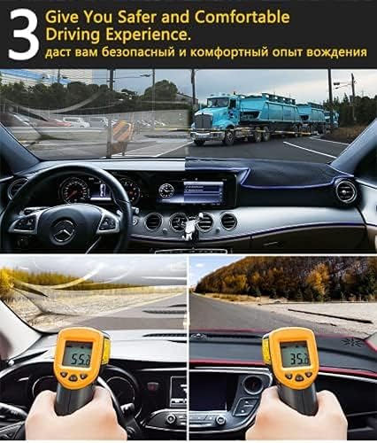 Miniatura 4 de BIVVI Alfombrilla antideslizante para salpicadero de coche, para SsangYong Korando 2011 2012 2013 LHD RHD RHD antideslizante cubierta del tablero de