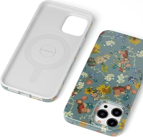 Miniatura 5 de Casely Funda para iPhone 13 Pro Flores de Van Gogh El 50 aniversario del Museo Van Gogh Compatible con MagSafe Diseño clásico ultra delgado