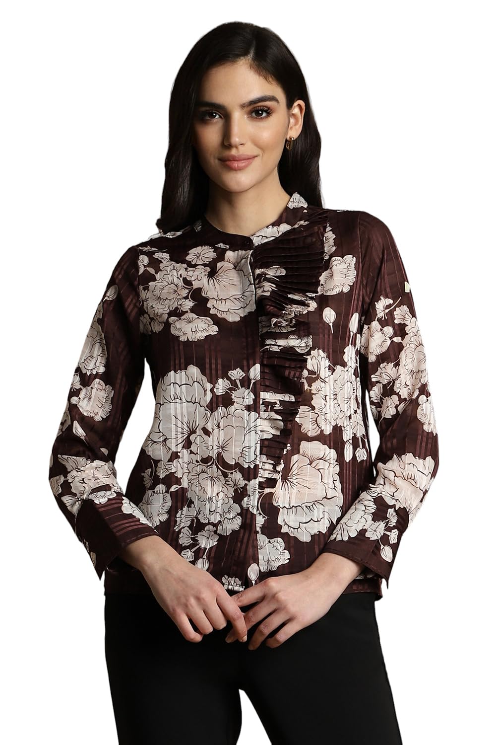 allen solly Women's 100% Cotton Regular Fit Shirt-picture-26