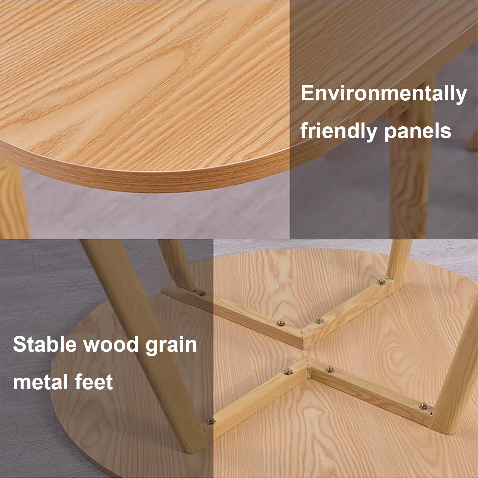Table de conférence Ronde pour Petits Bureaux - Ensemble de mobilier de Bureau Simple avec chaises - Idéal pour Les réunions et Les collaborations - Design Moderne pour salles de conférence