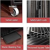 Vista 2 de XL 49-Inch Ultra-Reinforced Metal Dog Crate - High Load-Bearing Durable Easy-Assemble Pet Cage, IndoorOutdoor Use with Viewing Door for Interaction