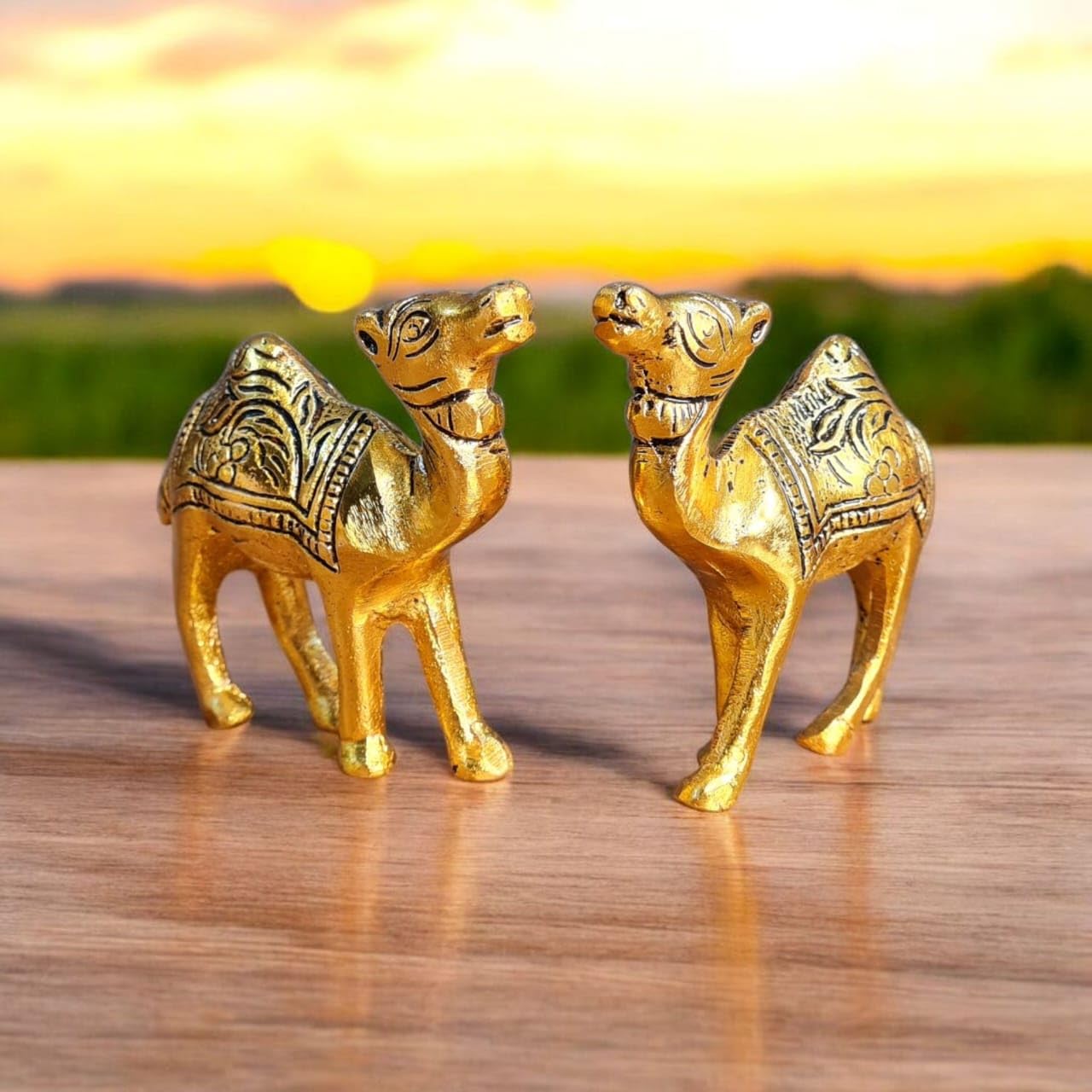 Buy IMAGICART Oxidised Metal Camel Pair Showpiece for Home Decor