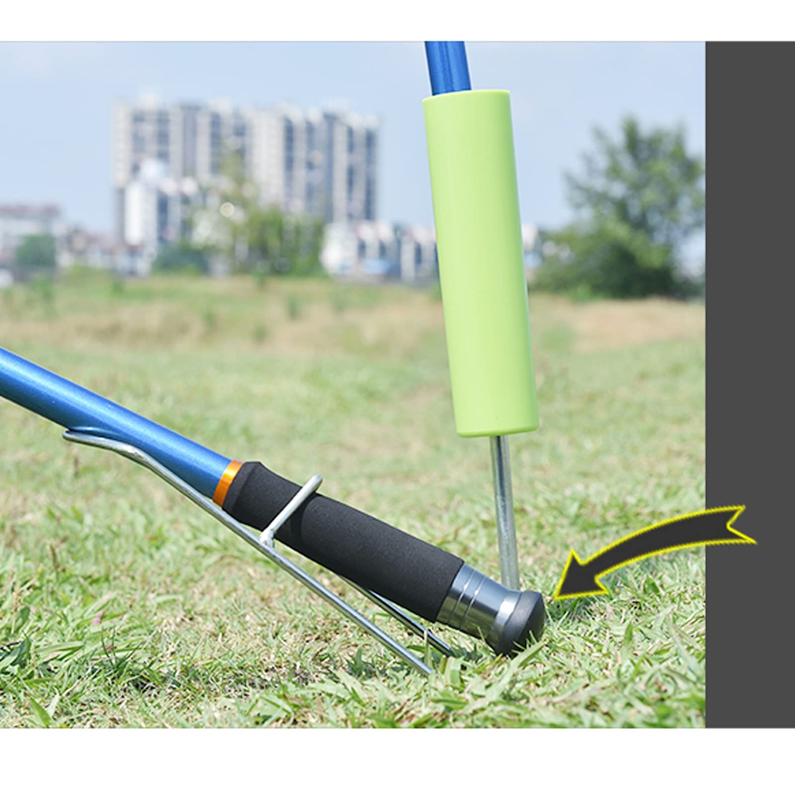 Support Canne a Peche 2 Porte-Canne à pêche, Porte-Tige pour la pêche bancaire, Porte-Pois de Poisson pour la Plage, Support de Support au Sol, PVC renforcé Support de Canne à Pêche